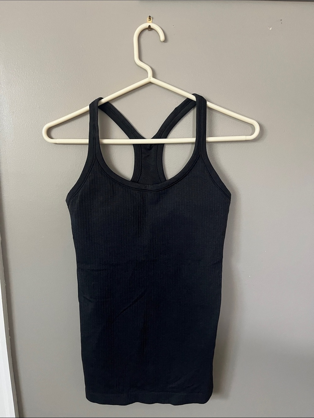 Ebb to Street Black Ribbed Racerback Tank